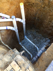 New sewer service installation